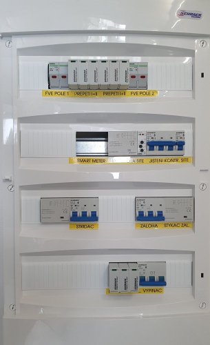 Rozvaděč DC+AC pro FVE do 40A automatický + AC přepětí T1+T2