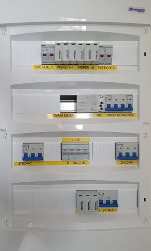 Rozvaděč DC+AC pro FVE do 40A manuální +AC přepětí T1+T2